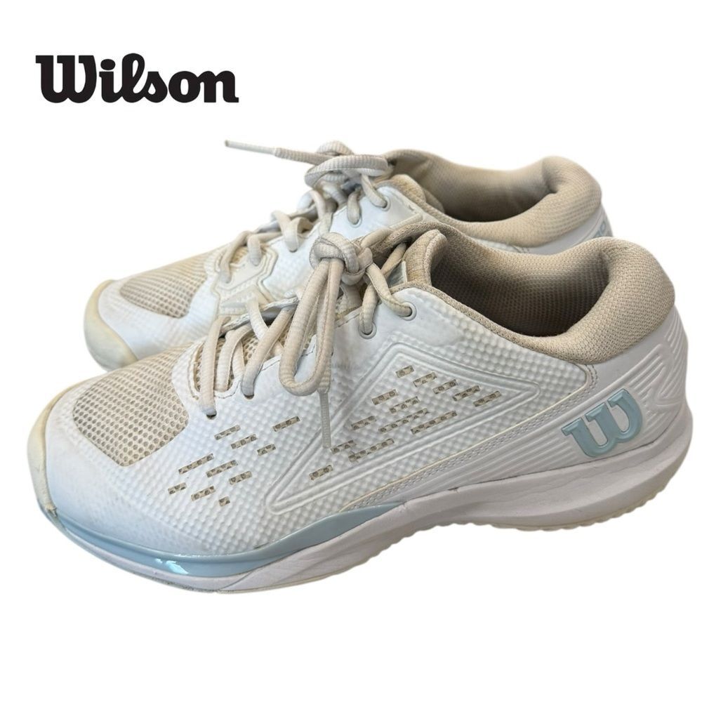 Wilson Rush Pro Ace Women's Tennis White Blue Athletic Shoes Sneakers 9